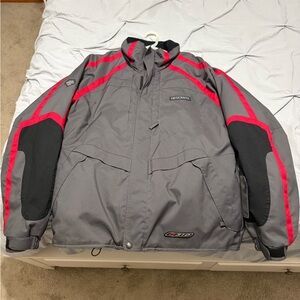 Gray and Red Men's Ski Jacket